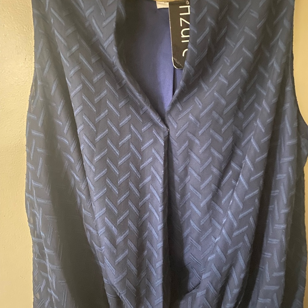 Waverly Grey Navy Blue Sleeveless Top